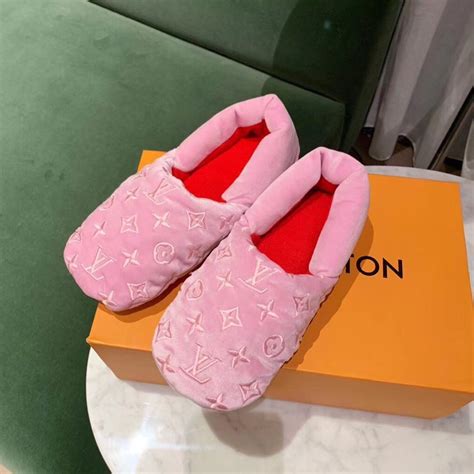 louis vuitton slippers womens|Louis Vuitton fluffy slippers.